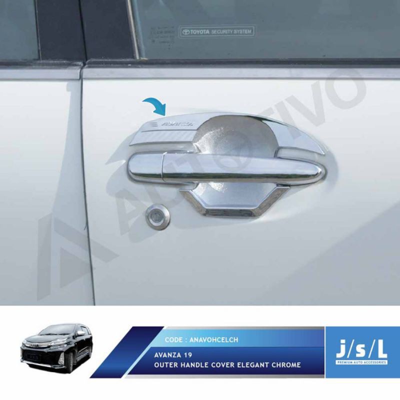 Mangkok Pintu Avanza 2019 Outer Handle Cover Elegant Chrome