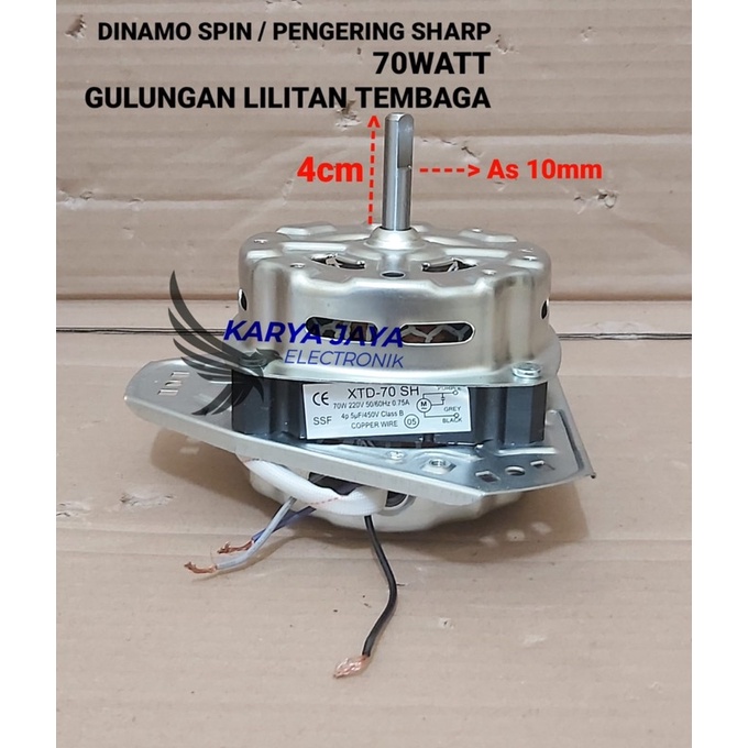 Dinamo spin sharp | dinamo pengering mesin cuci sharp 70 watt Tembaga