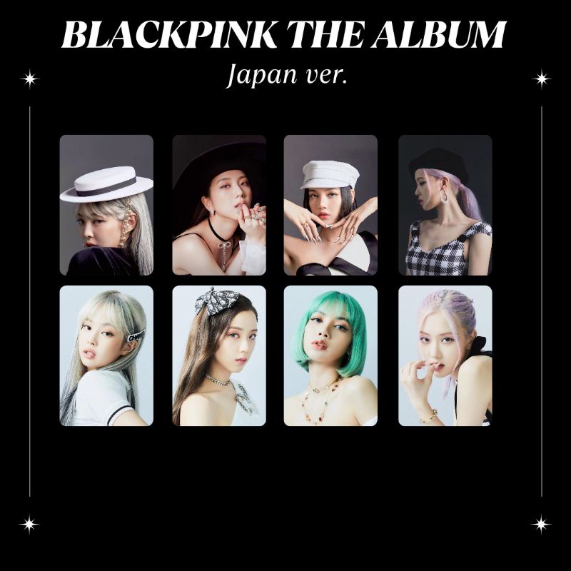 unofficial photocard blackpink the album japan version, jennie, jiso, lisa, rose