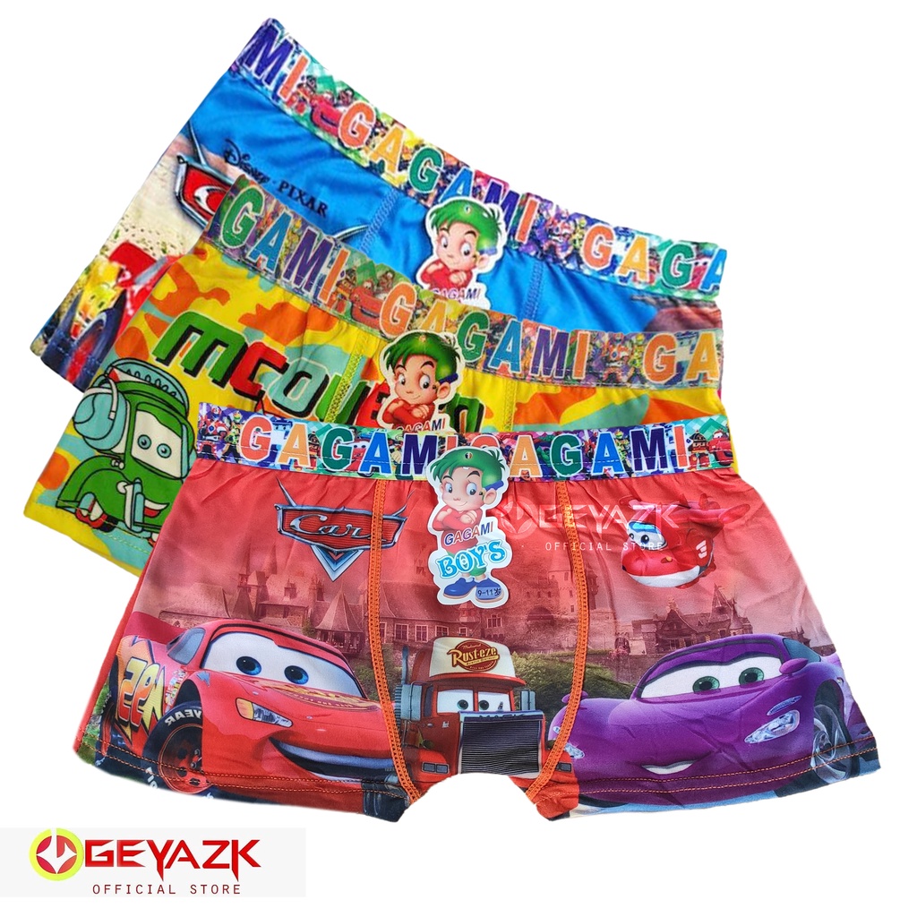3 Pcs Boxer Anak Cowok Celana Dalam Anak Laki