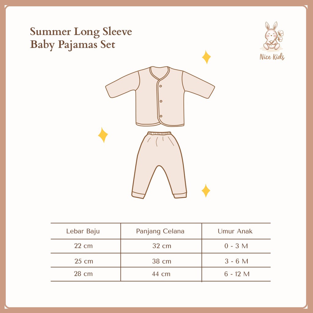 Nice Kids Summer Long Sleeve Baby Set