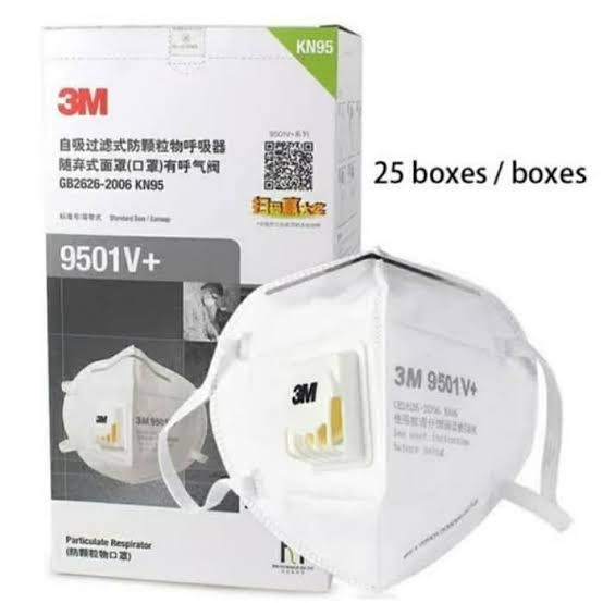 Masker 3M N90 9001 9001V 9002V 9002VZ N95 9501+ 9502+ 9501V+ 9502V+ Anti Polusi Asap Virus Bakteri