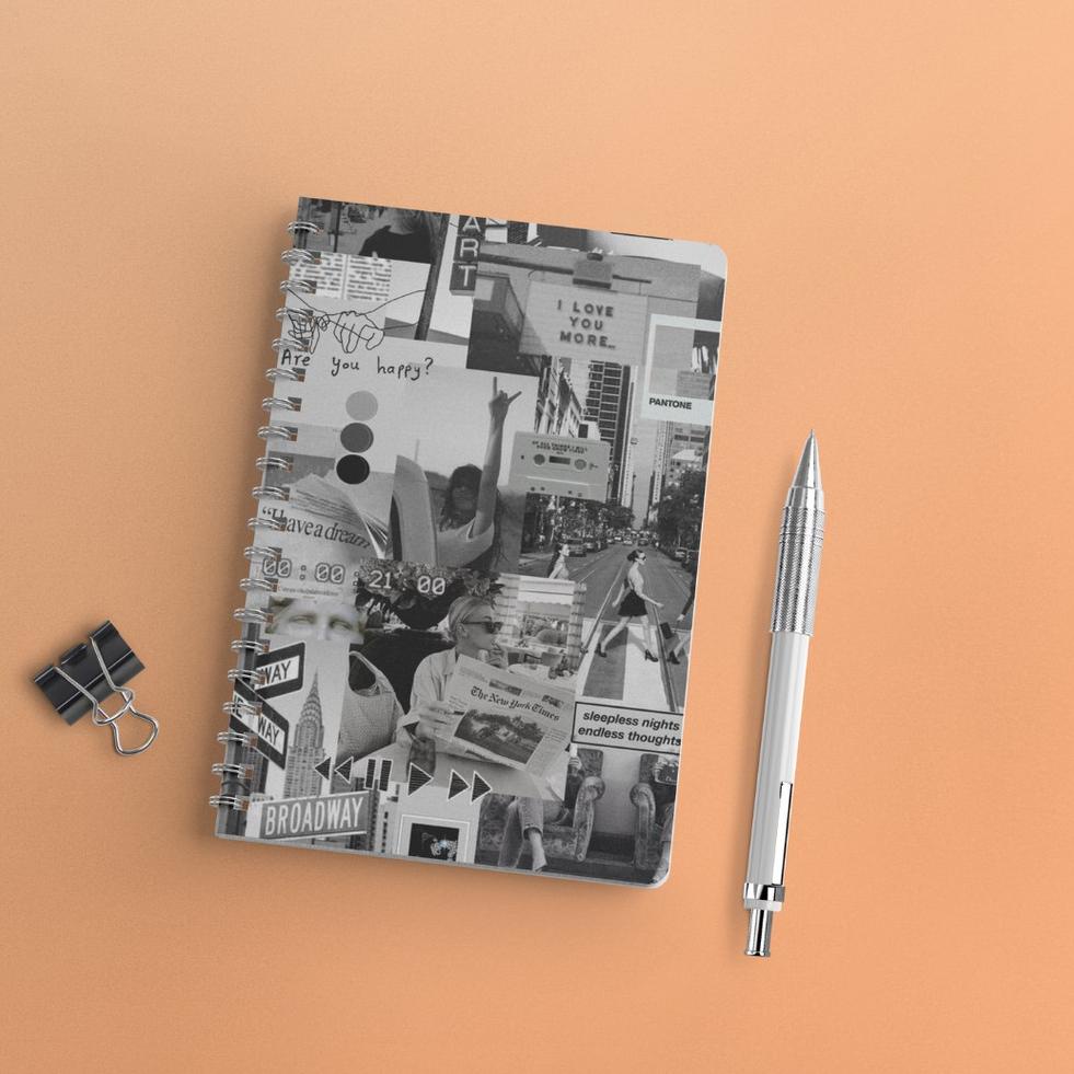 

[KODE BARANG Y3248] Notebook Aesthetic Edition 1 Lined Grid Dot Ukuran A5 Ring Spiral Jurnal Catatan