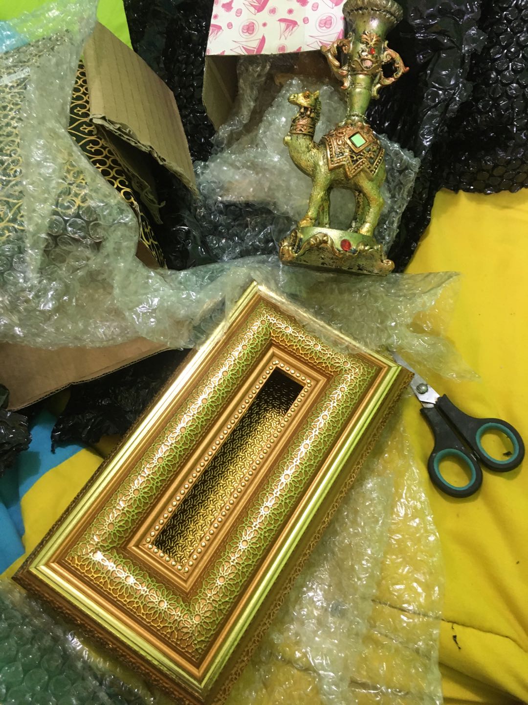 Kotak Tissue Gold , Tempat Tissue Mewah, Kotak Tisu, Tempat Tisu