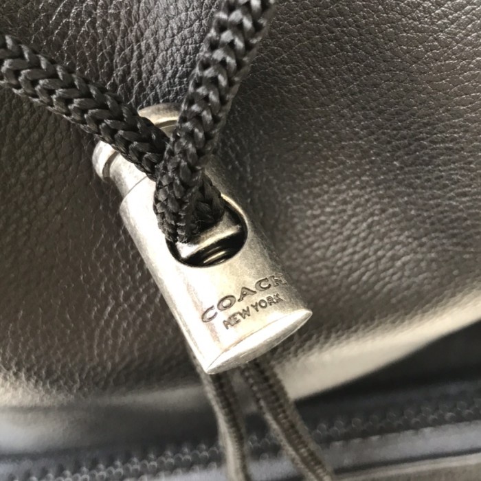 Coach Track Backpack Logo Black Bag