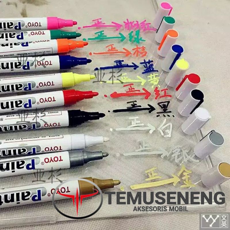 Pen Spidol Warna Ban Mobil Motor Karet Permanen Toyo  Paint Murah