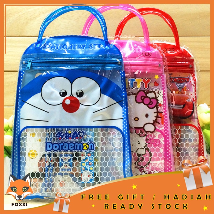 

Foxxi - Stationary Set Free Bag Set Alat Tulis Anak Sekolah Motif Kartun Bonus Tas Penyimpanan