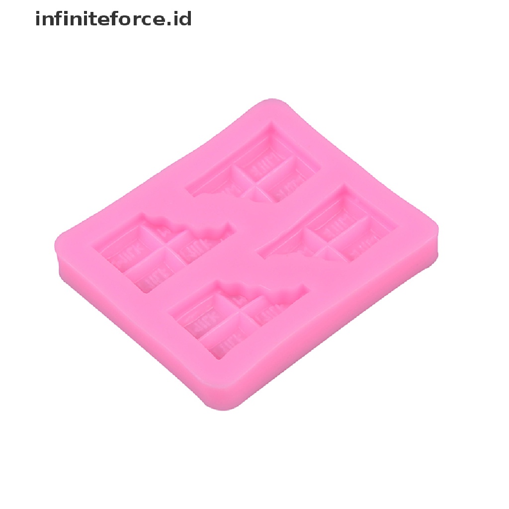 (Infiniteforce.Id) Cetakan Kue / Fondant / Cokelat Bentuk Tablet Setengah Bahan Silikon