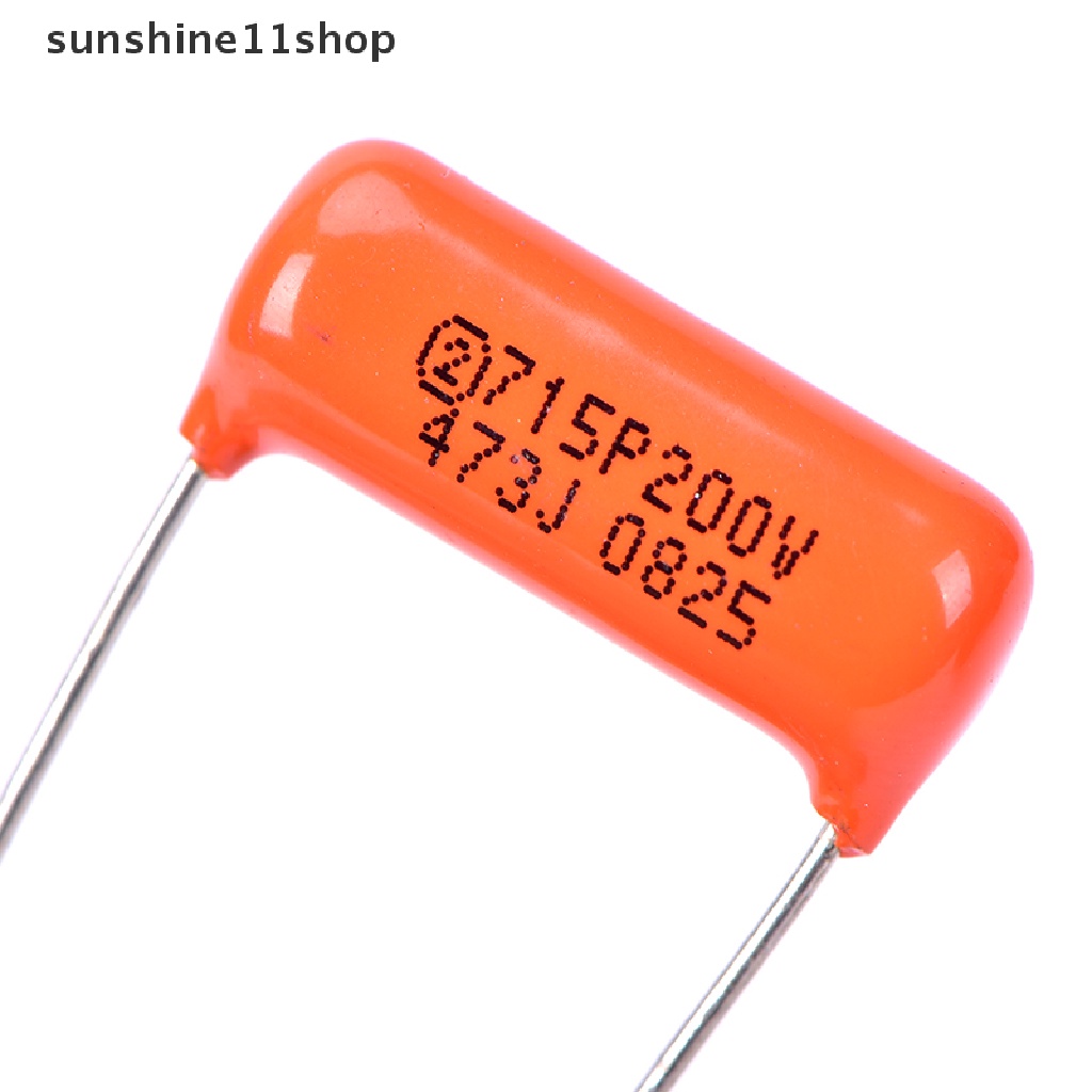 Sho 1pc Kapasitor Single Coil Pickup 0.047uf 473J N Untuk Gitar Elektrik / Akustik