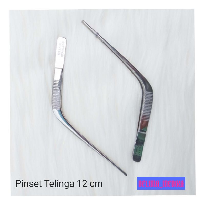 PINSET TELINGA 12,5cm / Pinset Bayonet Telinga 12,5cm Stainless Steel