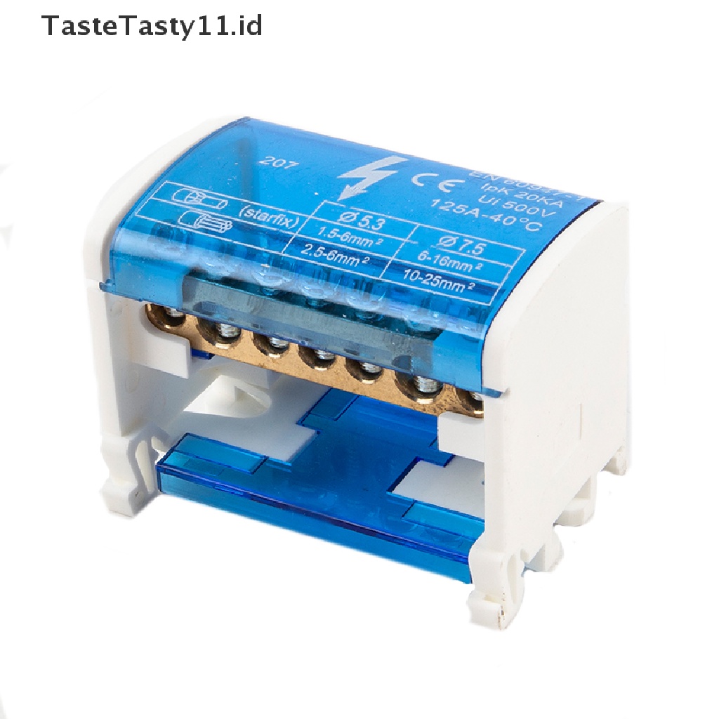 (TasteTasty) Din Rail Terminal Block WKH207 Power Distribution Box Modular Koneksi