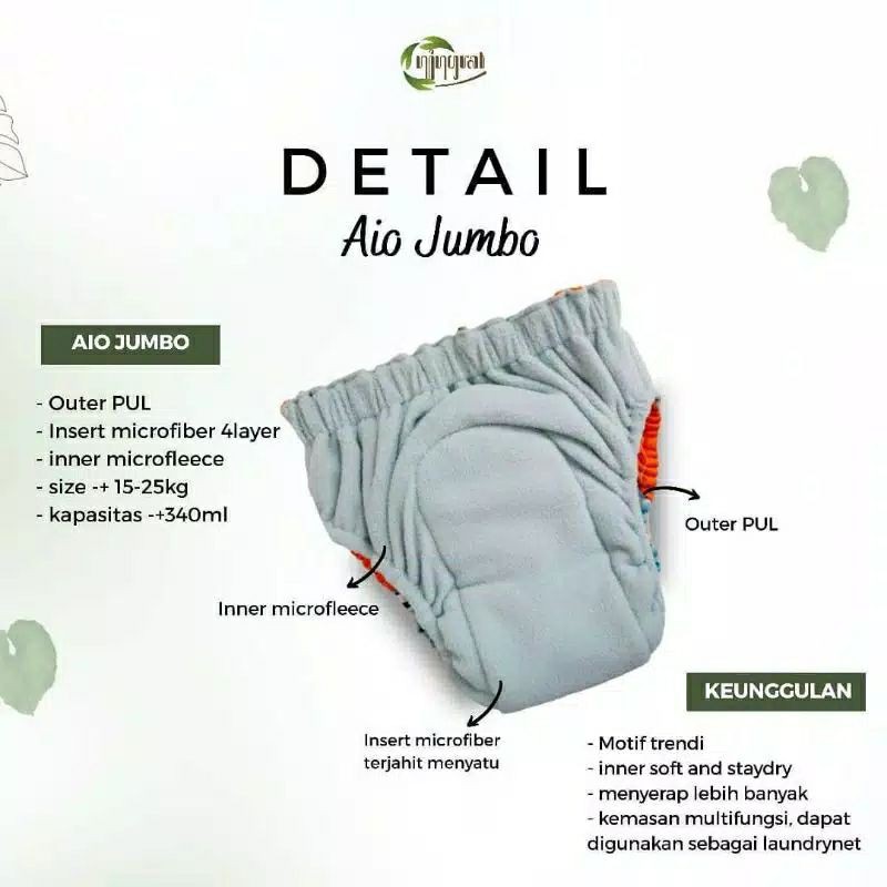 Clodi AIO Ningrat Pant Jumbo untuk 15-25 kg Kapasitas 340 ml Bisa COD