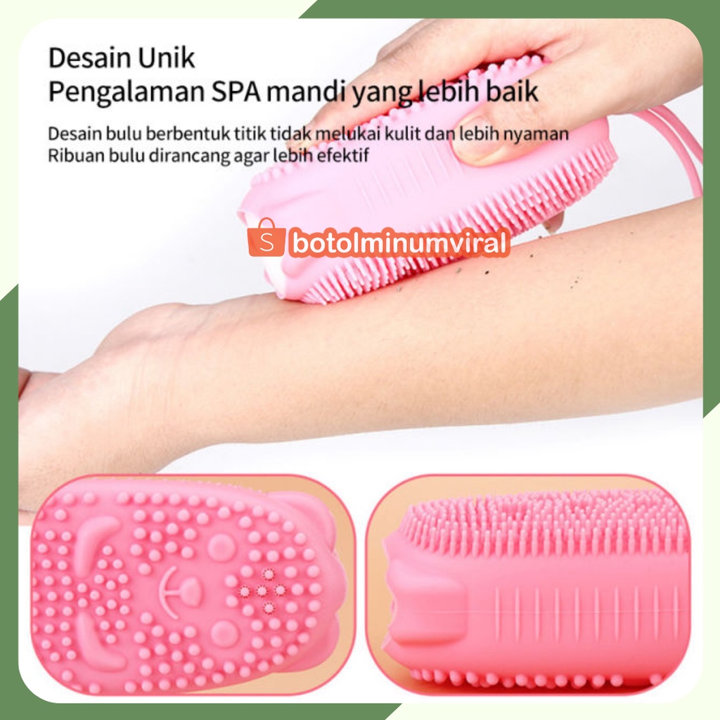 Sikat Mandi Silikon Kucing Silicon Brush Shower Puff Busa Mandi PREMIUM