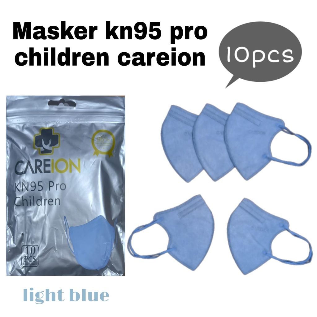 MASKER CAREION KN95 ANAK PRO 5PLY ISI 10PC MASKER KN 95 CAREION N95 PRO 5PLY MODEL HYBRID - KN95 PRO (10PC)