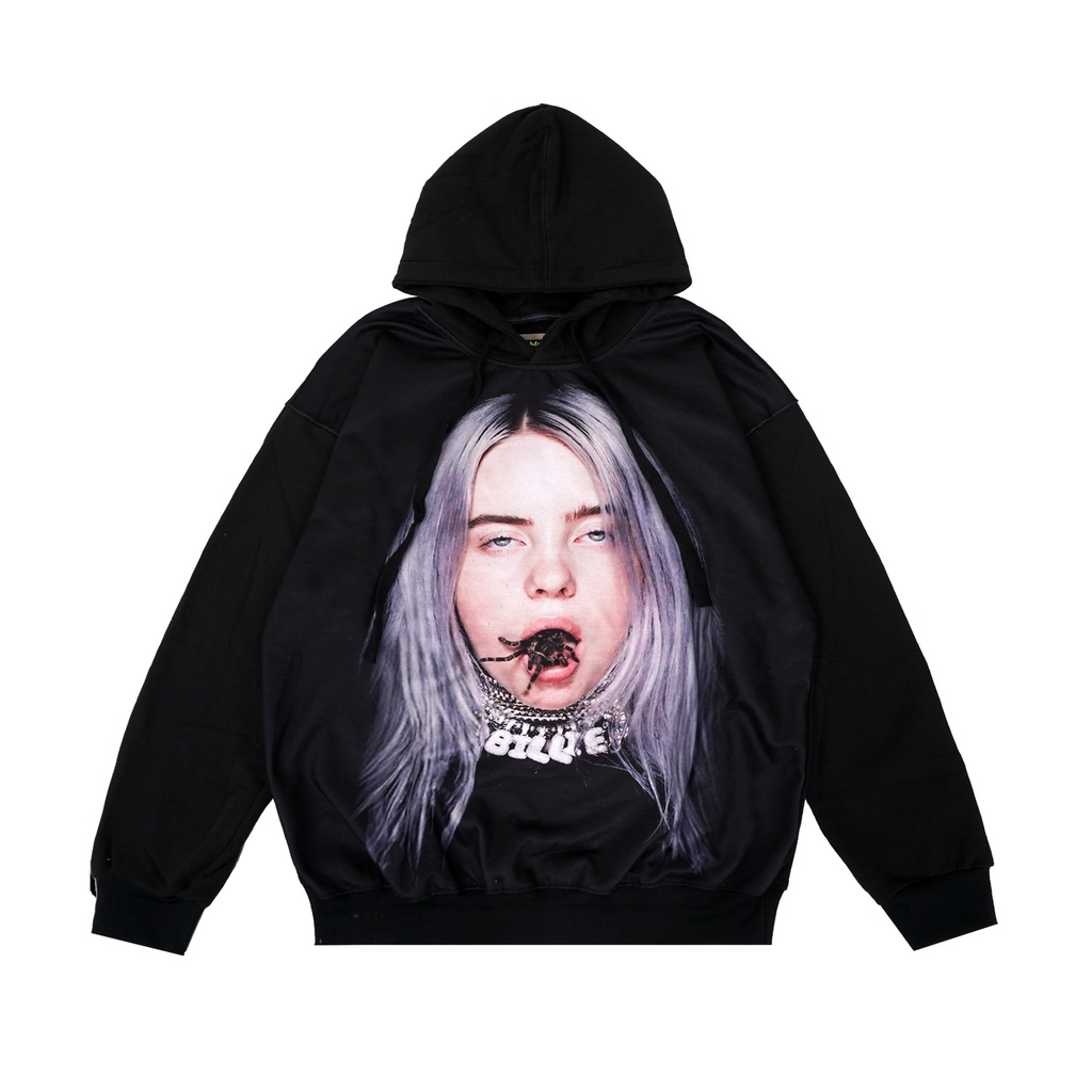 HOODIE OVERSIZE BILLIE EILISH 0.1 BLACK PREMIUM AUTHENTIC BESTSELLER