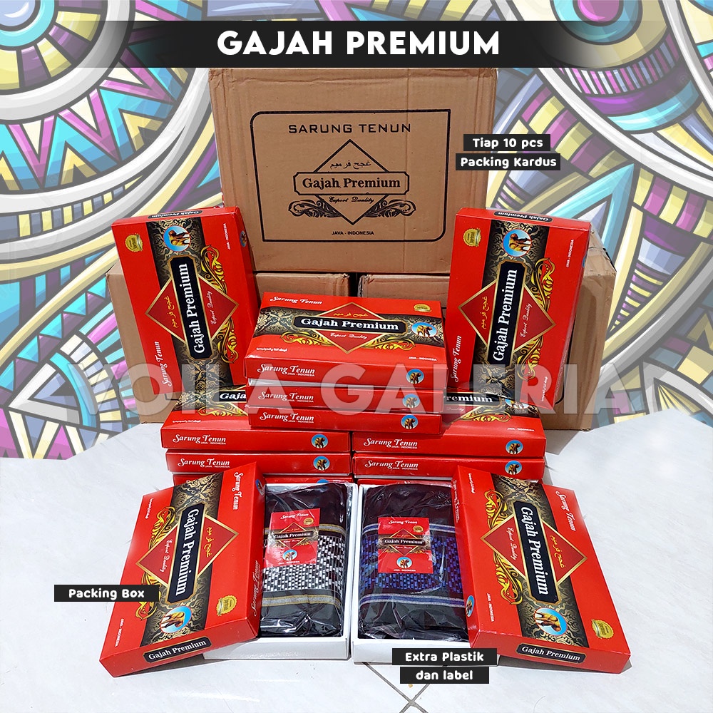 Sarung Tenun Gajah Premium - Sarung Murah Motif Songket Grosir Suvenir Thr Oleh Oleh Haji Umroh Tahlilan