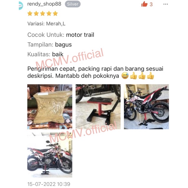 [BEST QUALITY] JACKSTAND PADDOCK TRAIL CROSS UNIVERSAL / jack stand padok pedok jagrak jagang standar besi trail cross crf klx wr universal