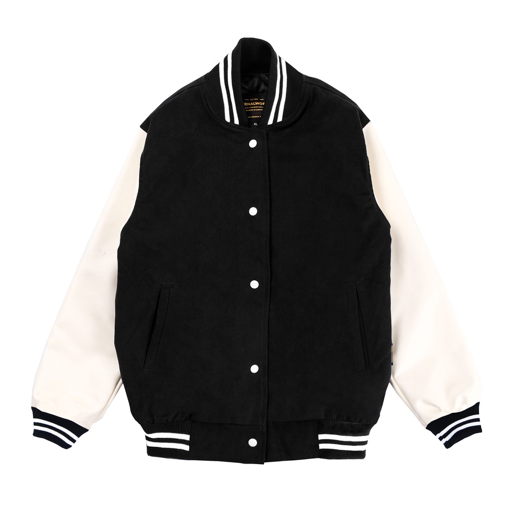 ETERNALWORKS BASIC BLACK VARSITY JACKET