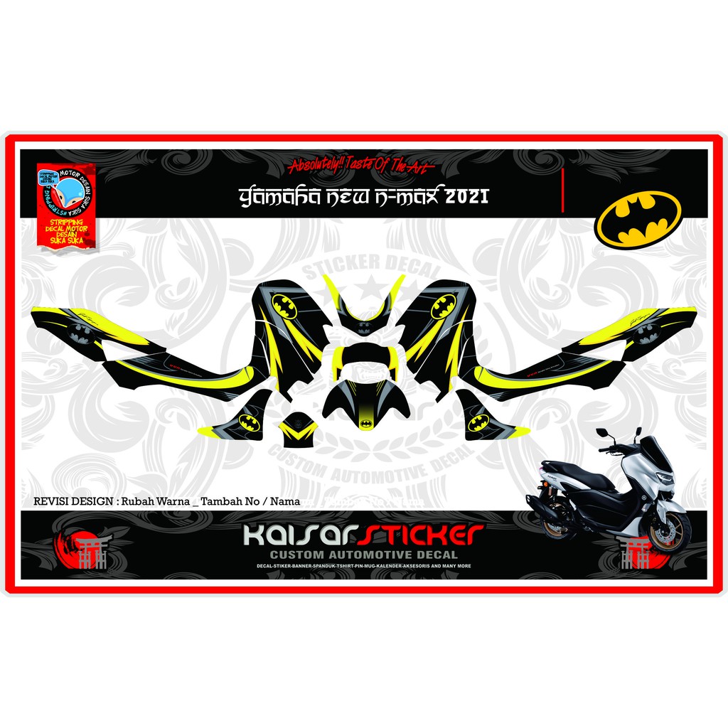 Sticker Striping Motor Stiker Decal Nmax New 2021 Batman Full Body