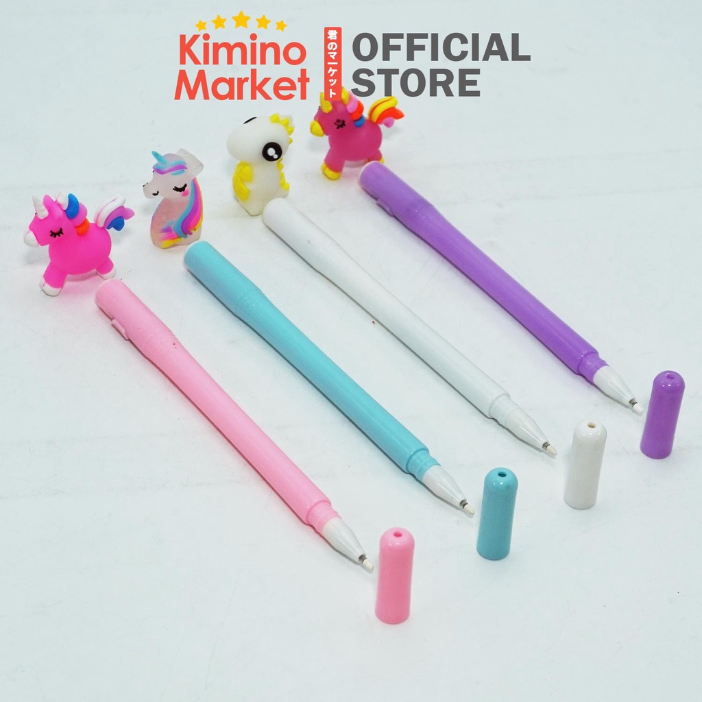 Pulpen Unicorn Lampu LED Light Pen Pena Cahaya Alat Tulis Sekolah