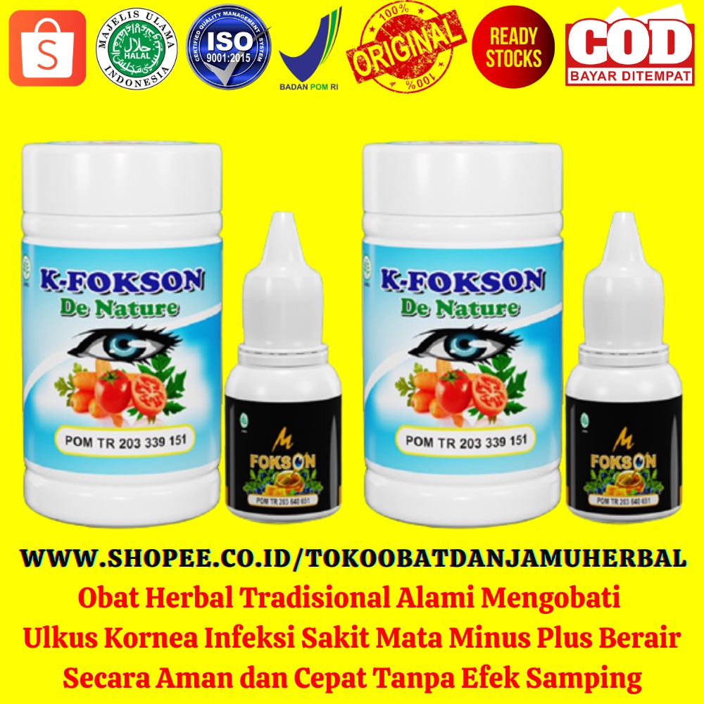 Paket Herbal De Nature Mengobati Ulkus Kornea Infeksi Sakit Mata Minus Plus Berair