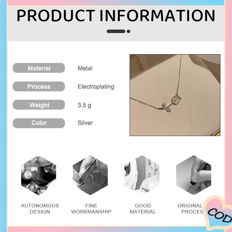 COD❤️Kalung Choker Liontin Bunga Mawar Gaya Korea Untuk Wanita-A.one