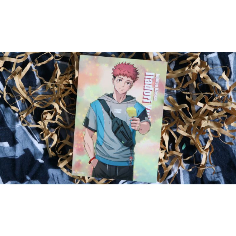 [ PRELOVED ] Postcard Haikyuu & Jjk, Id Card HxH & BNHA