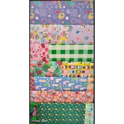 

Kertas kado merk KIKY motif random isi 25 lembar