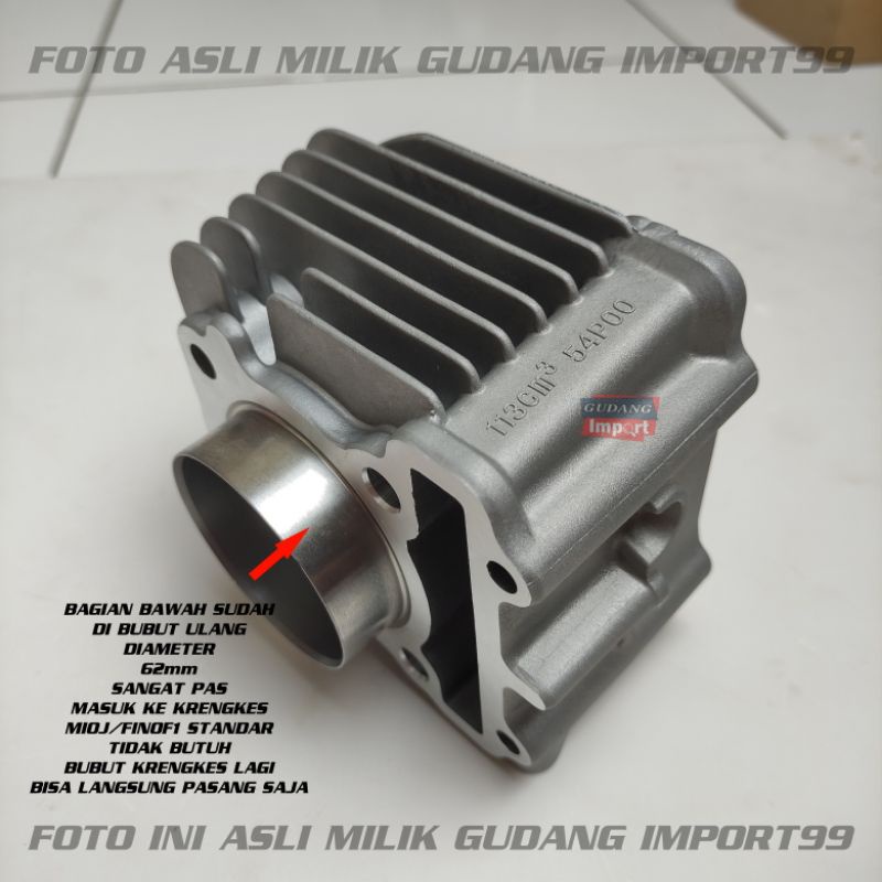 BLOK SEHER BORING BORE UP MIOJ MIO J FINO F1 58 58,5 59 59MM