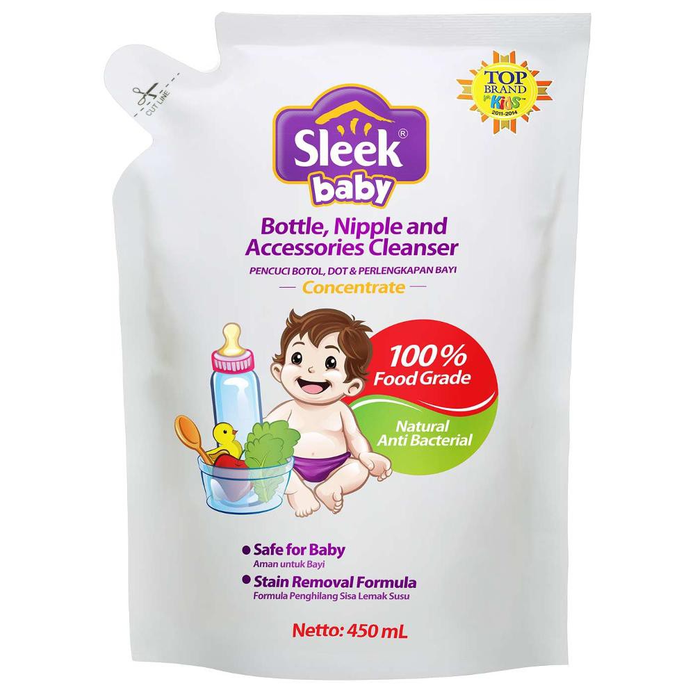 Gambar Jual Sleek Bottle Nipple and Baby Accessories Cleanser Refill 450ml