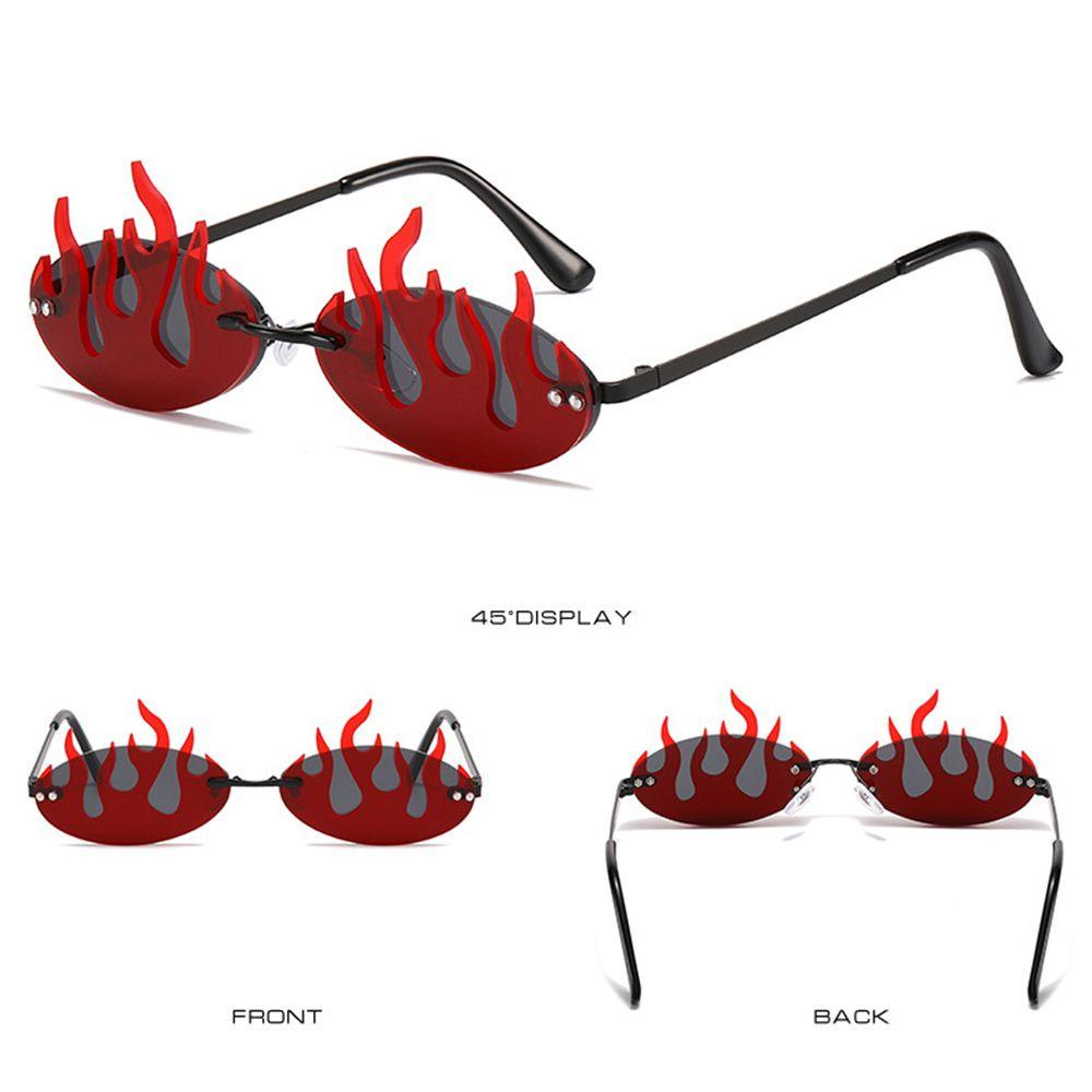 Lily Flame Kacamata Cosplay Eyewear Shades Rimless Sunglasses