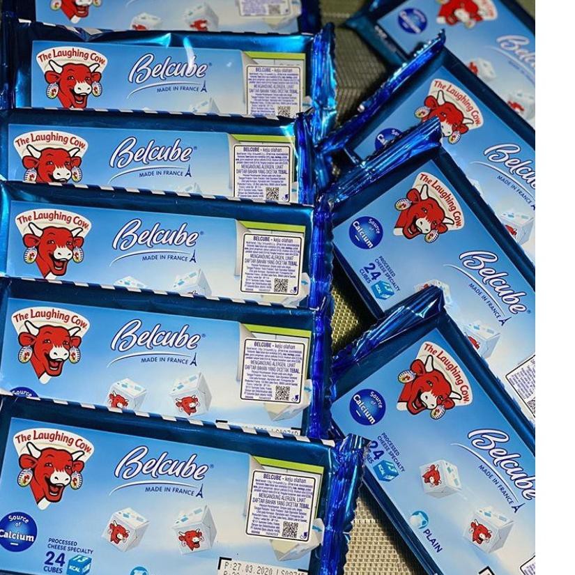 

➶ Keju Belcube Cheese Spread 125 gr - Belcube Keju Bayi MPASI 24 kotak - Keju Kiri - Keju BabyBel ♗