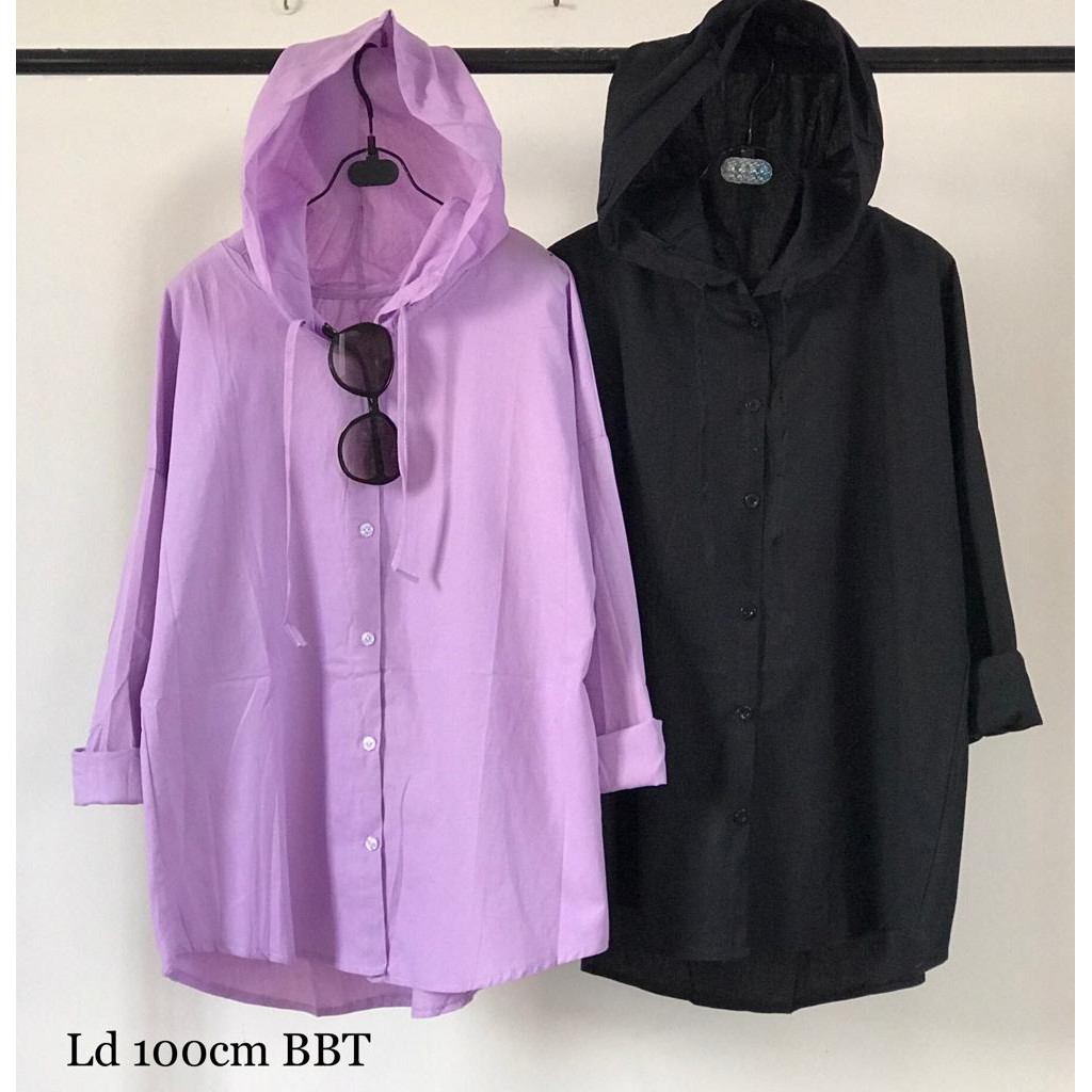 KEMEJA HOODIE POLOS IMPORT