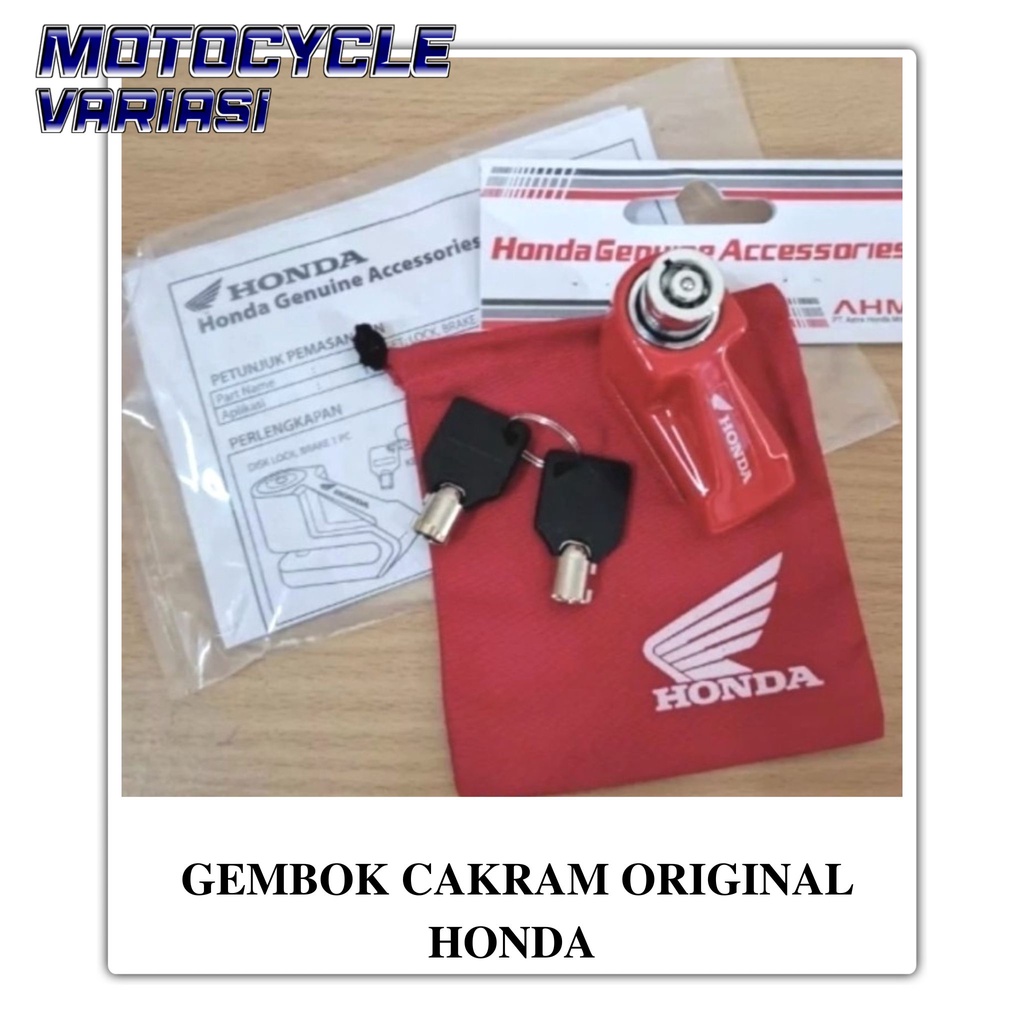 [COD GROSIR] GEMBOK CAKRAM ORIGINAL HONDA / DISK SET LOCK BRAKE CAKRAM ORIGINAL HONDA