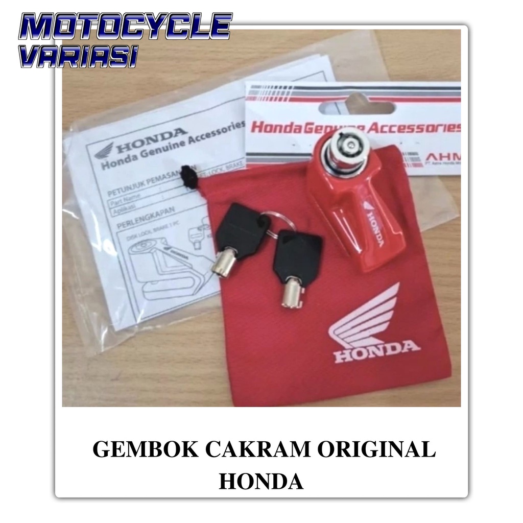 [COD GROSIR] GEMBOK CAKRAM ORIGINAL HONDA / DISK SET LOCK BRAKE CAKRAM ORIGINAL HONDA