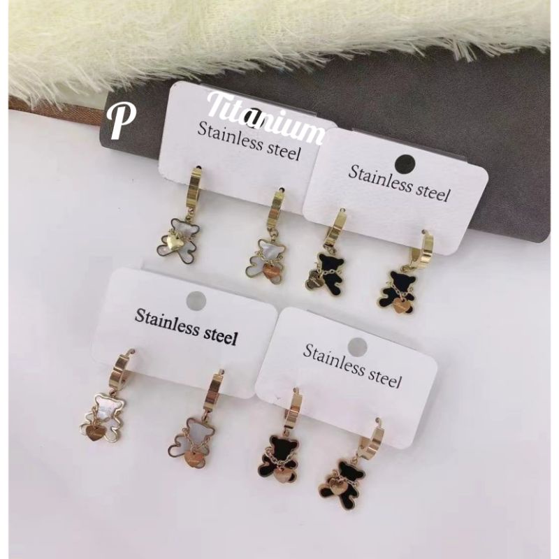 Anting titanium asli new design anti karat tidak alergi