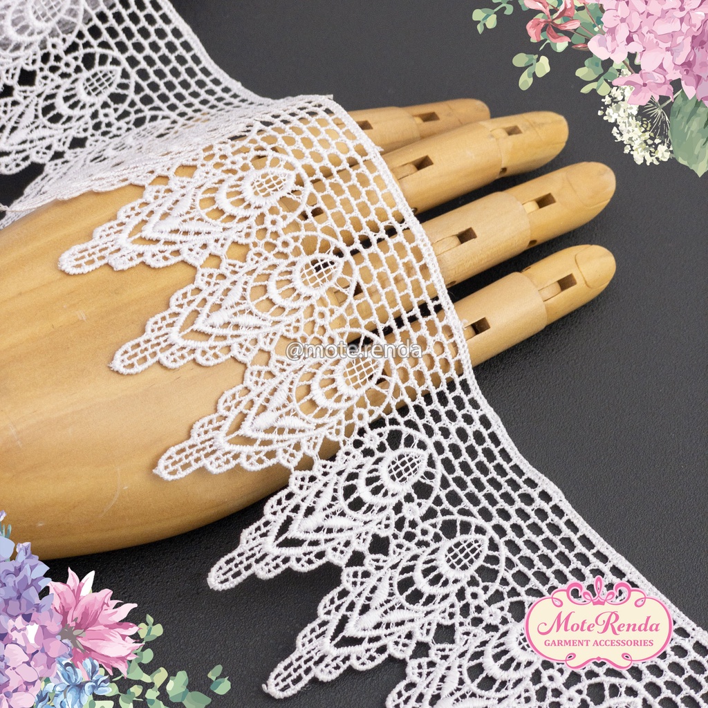 Renda giper/gyper, lebar 8cm (harga per 50cm) kode 5GMA8001