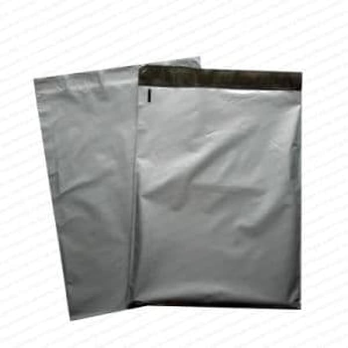 

Plastik Lem packing olshop Polymailer Warna Silver Uk 17x30 cm