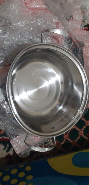 Panci Set Highpot Steamer Stainles Stel 12pcs