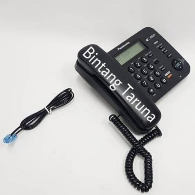 Telepon Rumah Panasonic KX-TS580 Telefon Kabel Panasonic TS580 (Hitam)