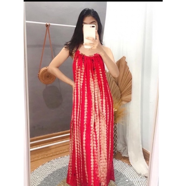 Daster Dress Lobek Panjang Bali-LB - MERAH