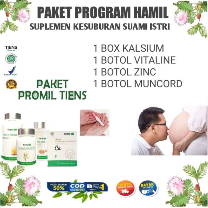 TIENS PAKET KESUBURAN PRIA WANITA PROMIL SUAMI ISTRI PROGRAM HAMIL PAKET