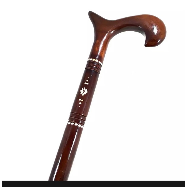 COD - Tongkat kayu jati - Tongkat kayu - Alat bantu jalan - Tongkat orang tua ukir cukit