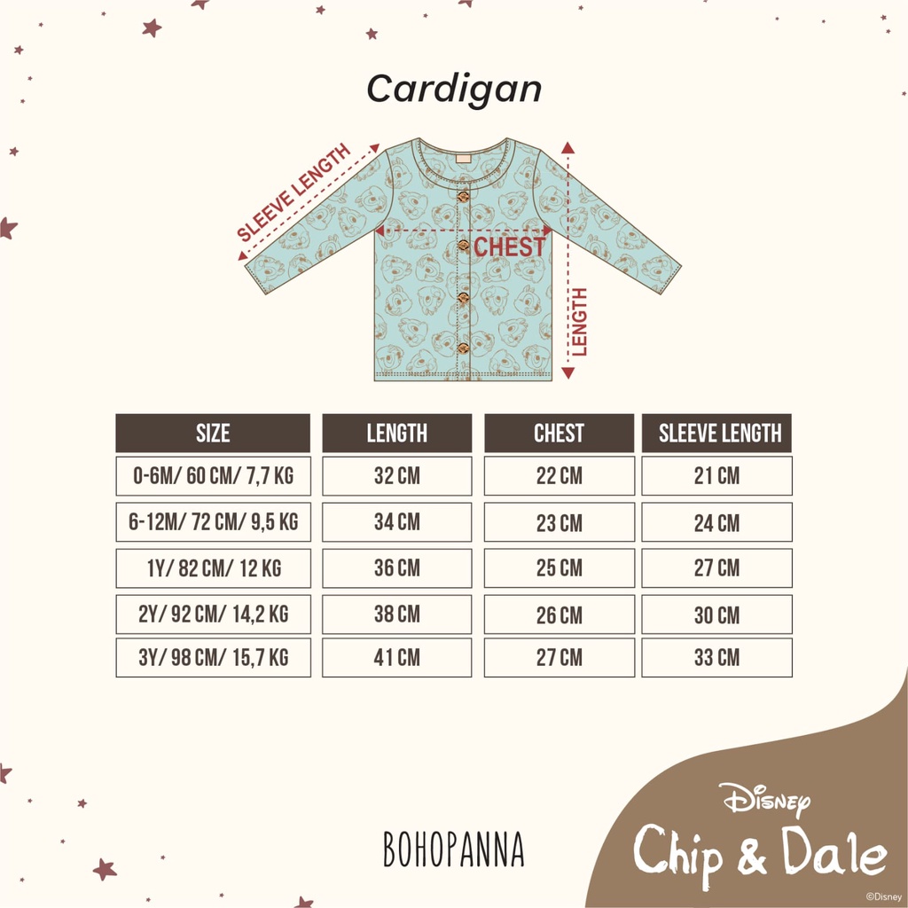 BOHOPANNA Cardigan Anak laki laki dan perempuan Disney - Cardigan Anak