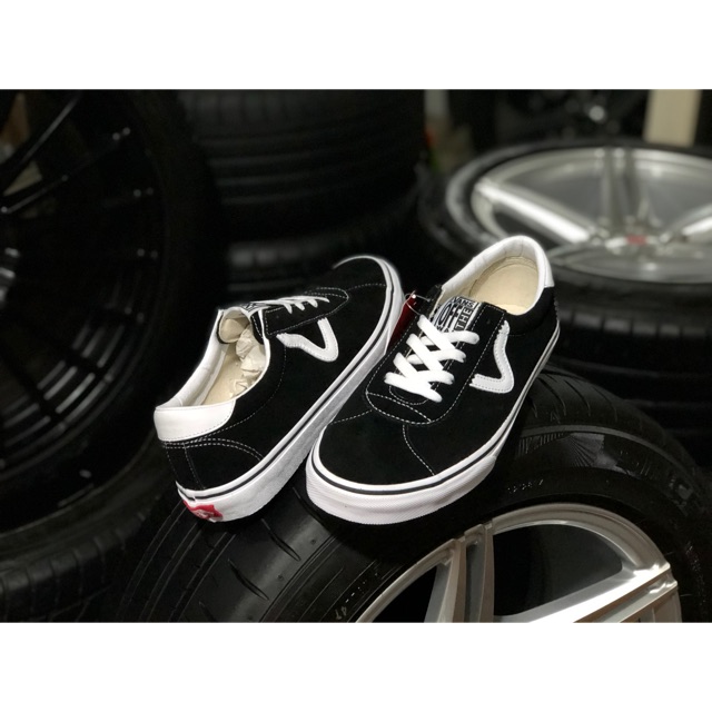 Vans epoch sport suede black white original