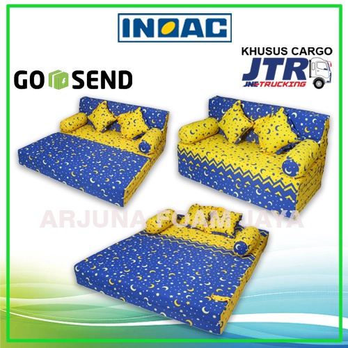 inoac sofa bed busa 145 x 200 x 20 cm garansi 10 tahun