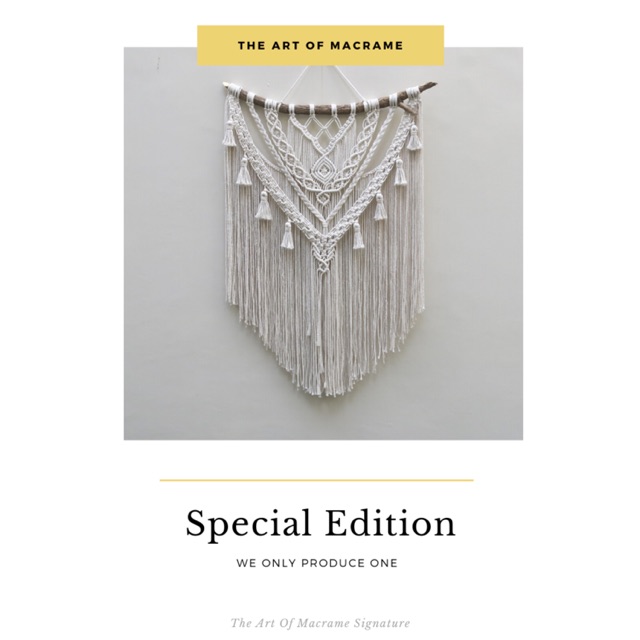 MACRAME HIASAN DINDING WALL HANGING UKURAN BESAR DEKORASI KAMAR