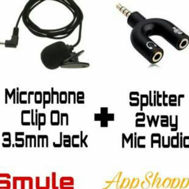 [KODE PRODUK 0861] microphone kabel jek Y U splitter shape rekaman vlog mic earphone headset hp 3.5m