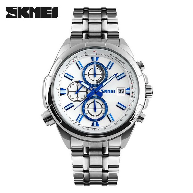 Jam Tangan Pria Skmei 9107 Jam Tangan Skmei Jam Tangan Rantai Jam Tangan Cowok Stainless Jam Cowok