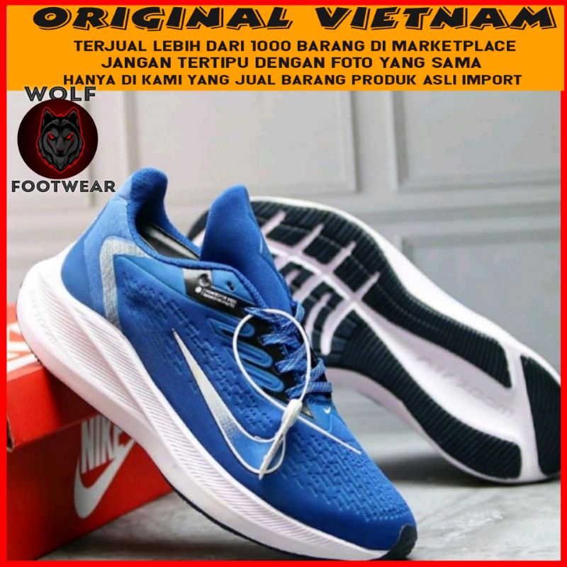 SALE 50%! Sepatu Olahraga Pria Nike Pegasus Winflo 6 Men Sport Shoes Sepatu Lari Pria Running Murah Casual Sneakers Blue